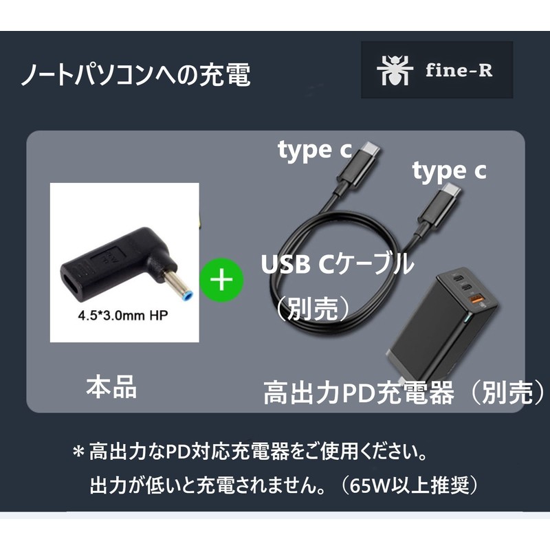 fine-R Type C USB-C Input, DC 0.18 x 0.12 inches