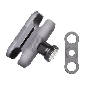 FANAUE Anti-Theft Double Socket Arm Compatible with RAM Mounts B Size Ball Head and Bike Motorcycle Phone Holder, Fits Industry All Standard 1" Ball Adapters, Made of Aluminum Alloy Length 2.4"