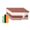 6Pcs 4"x6" Rose Gold Satin Chrome Vinyl Wrap Compatible with