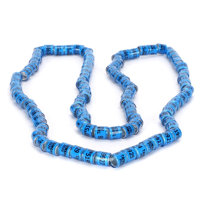 100pcs Pigeons Training Foot Rings Identify Numbered Blue Leg Bands