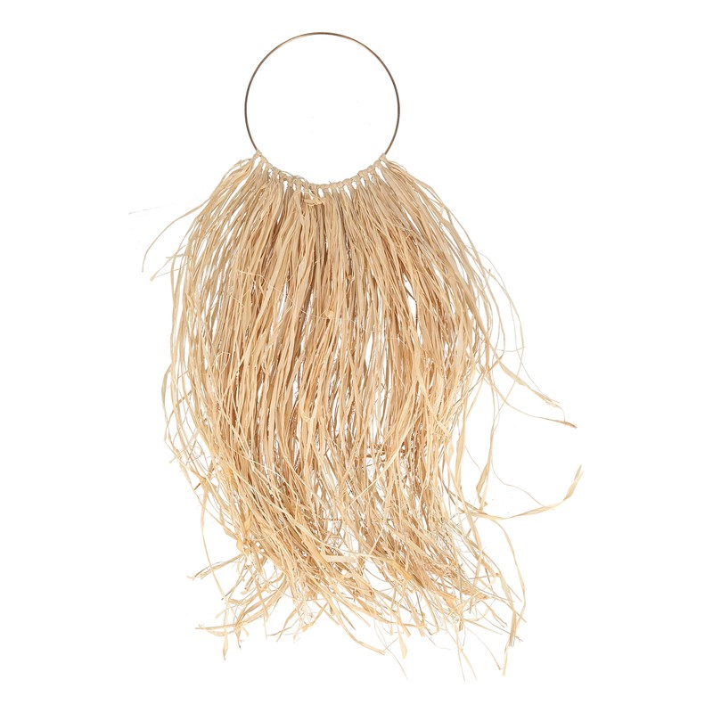 Pastoral Style Raffia Pendant Woven Wall Background Decoration for Home