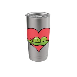 Pea Heart Vegetarian Seed Pod Flowering Plant Vegans Stainless Steel Insulated Tumbler