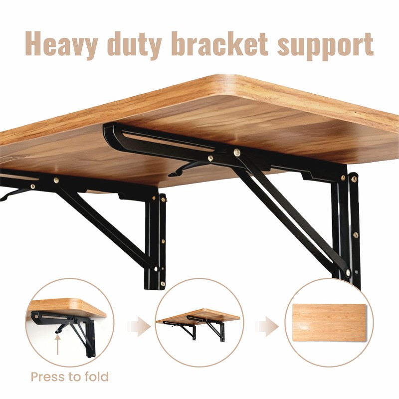 CHZHWFDC Wall Mounted Folding Table, 15.7"x31.5", 100 LBS Load