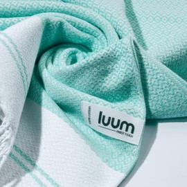 Luum® Sauna Towel, Beach Towel, 100 x 200 cm, Bath Towel, Yoga Towel, Shower Towel, Beach Towel, Sauna Towel, Travel Towel, Turkish Towels, Sauna Kilt, Sports Towel, Men and Women, 100% Cotton, Mint