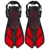 1 Pair Adjustable Swim Fins Soft TPR Open Heel Long