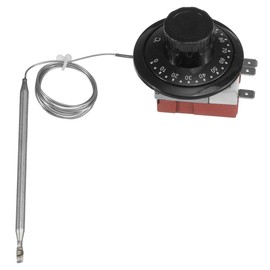 Universal 12V Capillary Thermostat Cooling Radiator, Riloer TS-120SR Fan Control Switch with Temperature Probe Sensor, Temperature Controller Adjustable Cooling 0-120°C