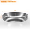 Mr IRONSTONE Outdoor Fire Pit Galvanized Fire Pit Ring, Foldable