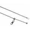 uGems Sterling Silver Adjustable Rope Chain 1.2mm, 22 Inch