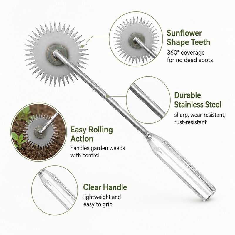 Manual Weed Remover Tool for Lawn Care – Stainless Steel