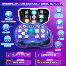 4 5 6 7 8 Year Old Boy Gifts: Handheld Fidget Toys for Kids Age 5+ 6 7 8 9 Boys Girls Travel Games Consoles for Teenage Children Adhd Autistic Sensory Memory Pop Toy for 3+ Kid Birthday Presents