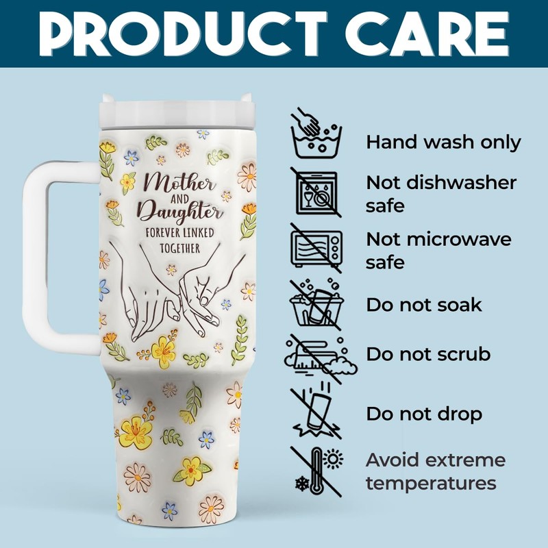 Kraftiful Mother And Daughter Forever Linked Together, 2D Coffee Tumbler