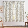 jinchan Linen Floral Valance Tie up Curtains for Small Windows