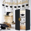 Graduation Decorations 2025 Black Gold Graduation Guest Book to Sign