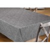 Beautex Georginias Grey Oilcloth Tablecloth, Wipe-Clean Garden Tablecloth, Round, Oval,