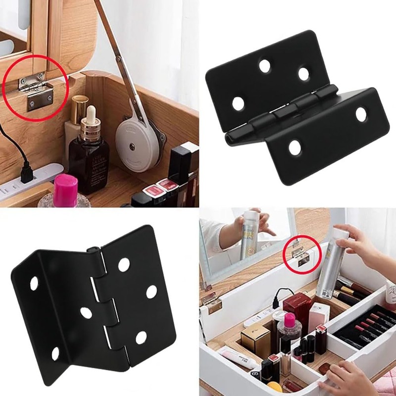 sunnates 4 PCS Three Fold Retro Hinge Chest Hinges Hardware