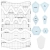 DIY Quilting Rulers and Templates Set, Includes 5 Acrylic Wave