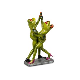 formano Beautiful Collectible Figurine Dancing Couple, Dancer Frog House, Hand Painted
