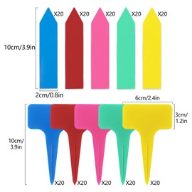 Pflanzenschilder, 200 Stück Bunt Pflanzenstecker zum Beschriften Wetterfest Pflanzenschilder Garten Pflanzenetiketten, Pflanzen Schilder Beschriften für Gemüse, Kräuter, Blumen