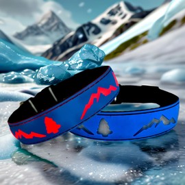 DOGLED LED Dog Collar, 15 Light Modes, USB-C Rechargeable, Silicone Material, Adjustable Size, (Blue, XL(19.7-23.6"))