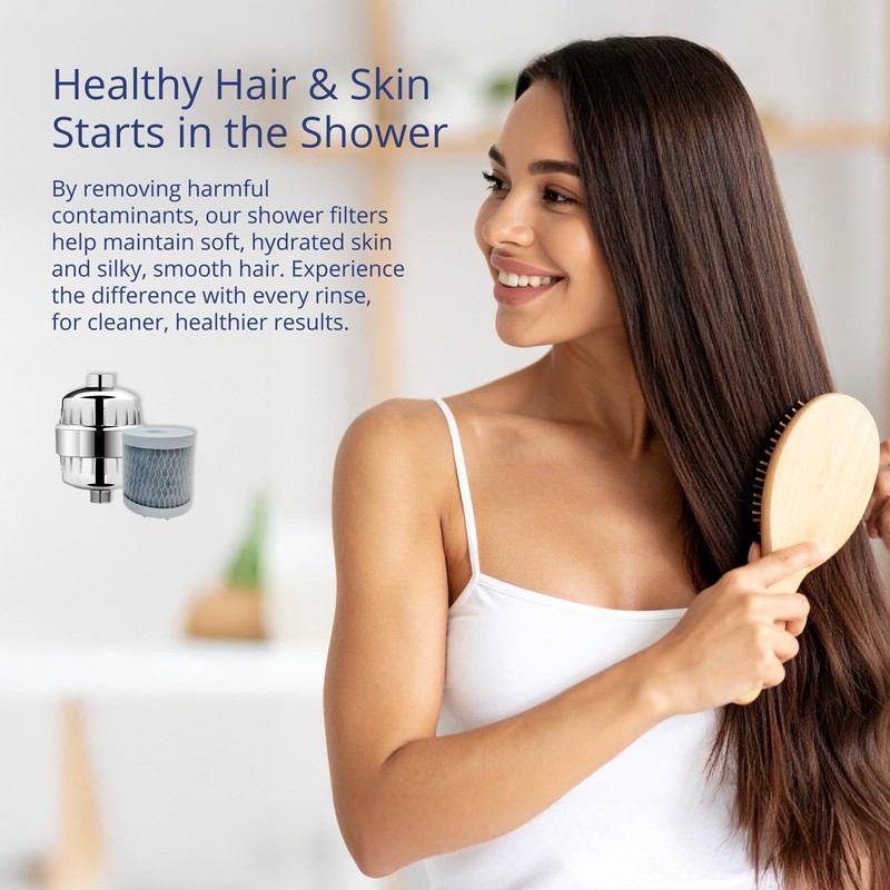 NuvoH2O Shower Filter Replacement Cartridges – 2 Pack – KDF-Infused