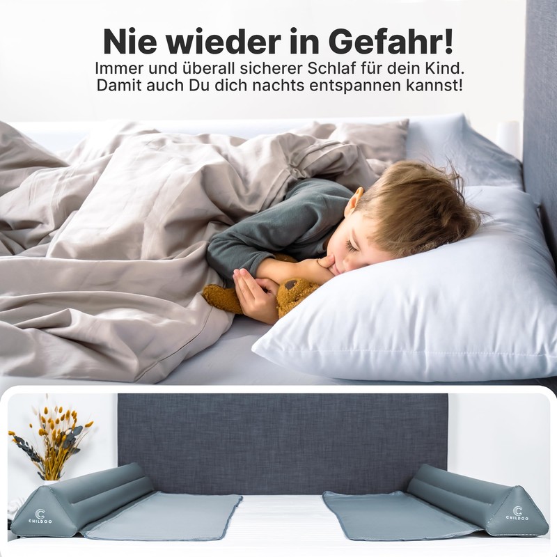 CHILDOO Inflatable Fall Protection Bed Travel for Children and Babies