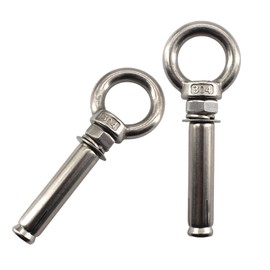 2Pcs M12x150 304 Stainless Steel Lifting Ring Expansion Bolt Shield Anchor Eye Bolt Screw