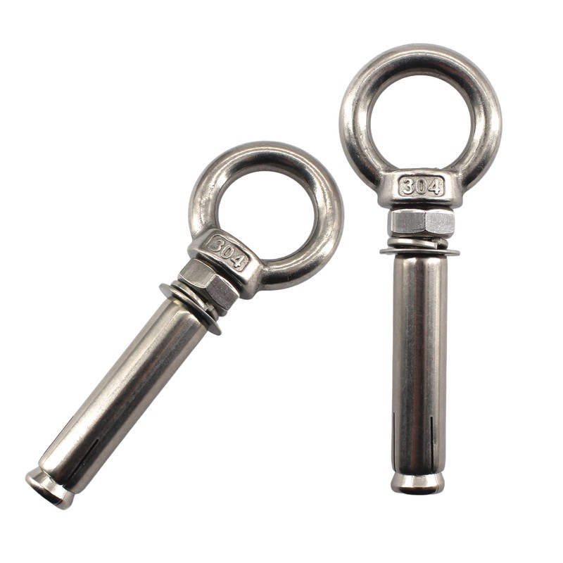 2Pcs M12x150 304 Stainless Steel Lifting Ring Expansion Bolt Shield