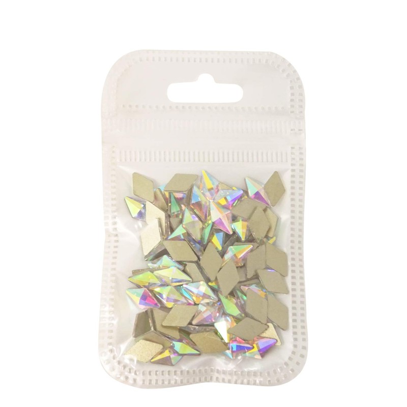"Honbay 100PCS 6x10mm Crystal AB Flat Back Rhinestones Super Shiny