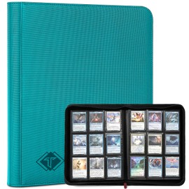 Trading Card Binder, Card Binder Album Folder Book Fit for MTG Baseball Football Sports Cards, Easy to Use Card Collection Binder (Teal, 432 Pockets)