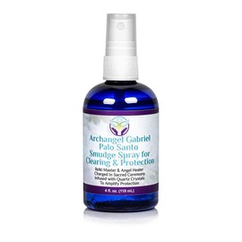 Heal The Masses Palo Santo Spray: Archangel Gabriel Palo Santo Smudge Spray for Clearing and Protection - Smokeless Palo Santo Smudging Spray Mist with Essential Oils for Aromatherapy - 4 Fluid Ounces