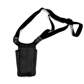 DCCStands Clover Flex 3/4 Payment Pouch II with Sling/Waistbelt and New Phone Pouch, Black, Wear on Shoulder Or Waist.