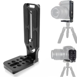 HAFOKO L Bracket Vertical Plate Mount for Gimbal Stabilizer 1/4'' 3/8'', DSLR Camera on Video Tripod Monopod/3-Axis Handheld Gimbal Stabilizer for Live Stream/Instagram iSteady YouTube Short Video