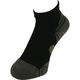 Okamoto CROSSPRO Running Socks, Duron Quick Drying, Arch Support, Thermal, Lightweight, Cushion Design, For Marathons, Track and Field Training, Sports, Black