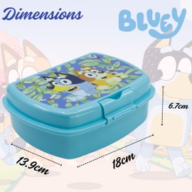Bluey Plastic Lunch Box BPA Free Leak Proof Sandwich Pot Airtight Fridge/Freezer Food Boxes School Traveling Snack Boxes Picnic Trips Food Storage Container for Kids Adults 3+ Years