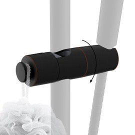 Hibbent Adjustable Shower Head Holder for Slide Bar, Universal 18.5-25mm Handheld Showerhead Bracket, Sprayer Holder with Hanging Design for Bathroom Shower, No Drill Installation, Oil-Rubbed Bronze