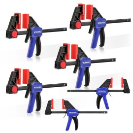 WORKPRO Mini Bar Clamps for Woodworking 6" One-Handed Spreader/Bar Clamp New