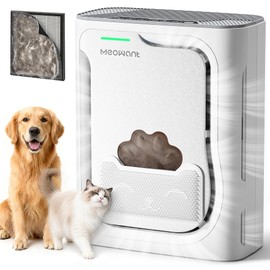 Meowant Air Purifiers for Home Pets, U-Shaped Air Inlet Pet Air Purifier for Home, H13 HEPA Filter, Washable Pre-Filter, PM2.5 Air Quality Monitor, Air Cleaner for Pet Hair Dander Odor