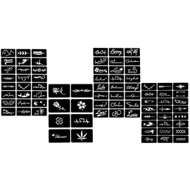 Tattoo Stencil Template 80 Stencils on 4 Sheets Set Sienna