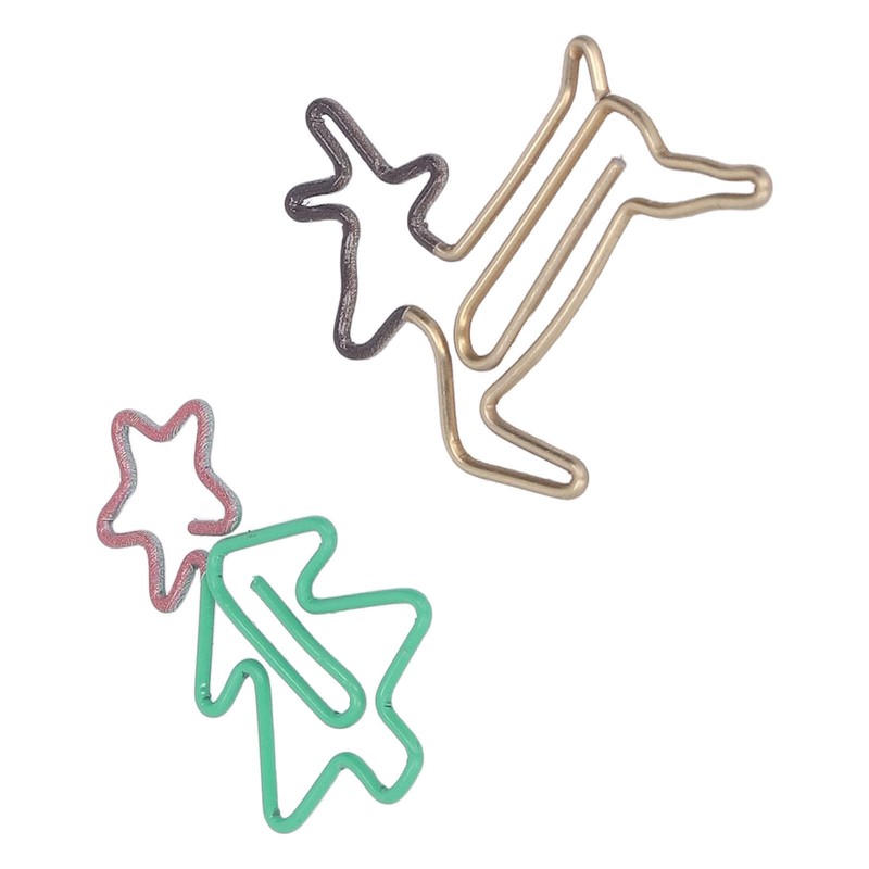 100pcs Paper Clips Lovely Christmas Tree and Deer Shape Metallic