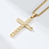 LOSTERLO Gold Stainless Steel American Flag Cross Pendant Necklaces For