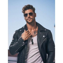 Richsteel Men's Double Dog Tags Pendant Necklace with Black Silencer Military Army Jewelry