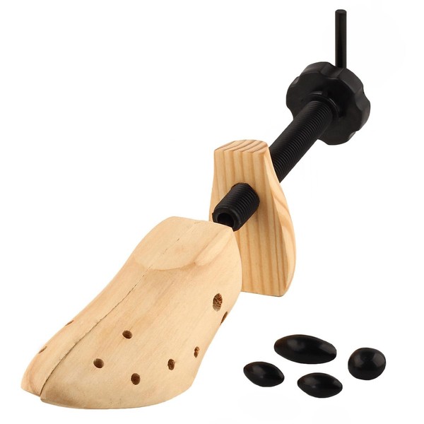 Pestor Unisex Professional Shoe Stretcher,4-Way Wood Shoe Shaper, Wooden Shoe