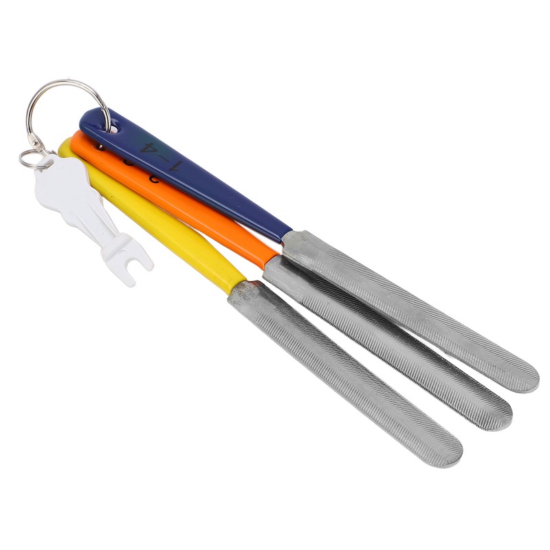 3pcs Nut File Tapered Cutting Edge Comfortable Handle Double Sided