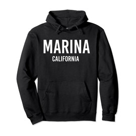 MARINA CALIFORNIA CA USA Patriotic Vintage Sports Pullover Hoodie