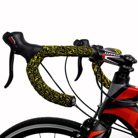 Chooee Bicycle Handlebar Tapes, 2 Rolls Handlebar Tape for Road Bike, Yellow