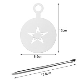 7 Pieces Coffee Accessories Decoration, Latte Art Coffee Stencil, Coffee Stencils, Cappuccino Stencils, Coffee Decoration, Stainless Steel Stencils, Coffee Decorating, Coffee Decoration Stencils Comes