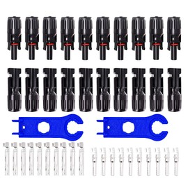 HUAZIZ 10 Pairs Photovoltaic Connector, Solar Connectors, Male/Female Solar Panel Cable Connectors Set, Solar Panel Cable Connectors for Solar Cell Panels