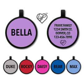 Love Your Pets Soundless Shapes Pet Tag - Deep Engraved Silicone - Double Sided and Engraving Will Last - Includes Shipping with Tracking- Pet ID Tags, Dog Tags, Cat Tags