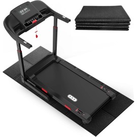 CIIHI Foldable Rubber Treadmill Mat - Walking Pad Mats For Home Fitness - Bike L