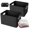 Cyiecw Felt Basket Storage with Handles, Foldable Felt Storage Box,